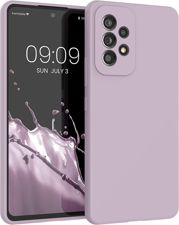 KW Samsung Galaxy A53 5G Θήκη Σιλικόνης Rubberized TPU - Nude Lilac - 57835.236
