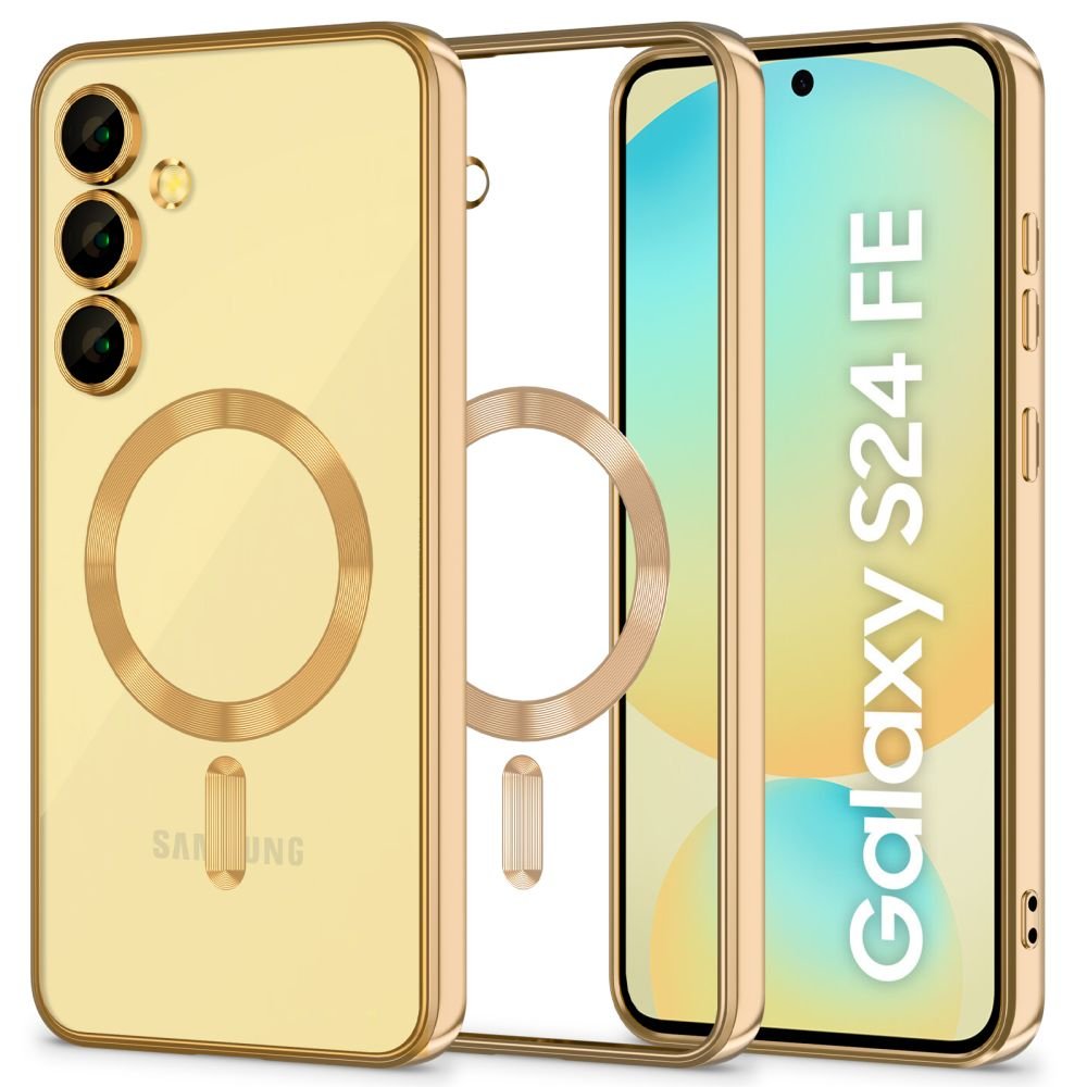 Tech - Protect Samsung Galaxy S24 FE MagFlex Θήκη Σιλικόνης TPU με MagSafe - Majestic Gold