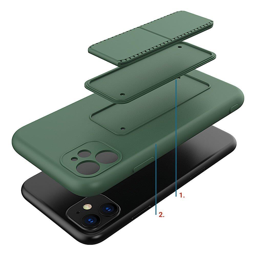 Wozinsky iPhone XS Max Kickstand Case - Θήκη Σιλικόνης με Finger Holder και Stand - Black