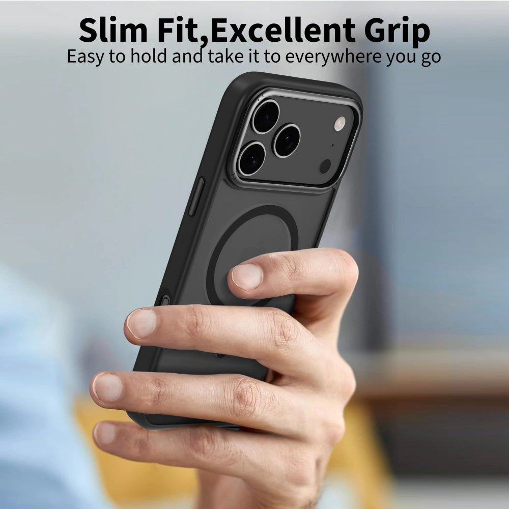 Tech - Protect iPhone 17 Pro Max - MagEdge - Σκληρή Θήκη με Πλαίσιο Σιλικόνης και MagSafe - Matte Black / Gunmetal
