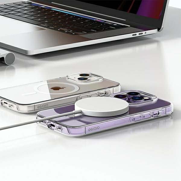 Araree iPhone 13 / 14 / 15 Duple M Σκληρή Θήκη με Πλαίσιο Σιλικόνης και MagSafe - Διάφανη