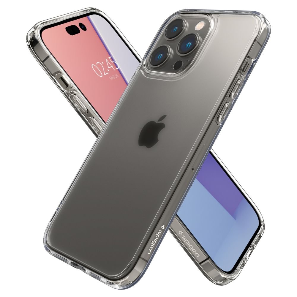 Spigen iPhone 14 Pro Max Ultra Hybrid Σκληρή Θήκη με Πλαίσιο Σιλικόνης - Frost Clear