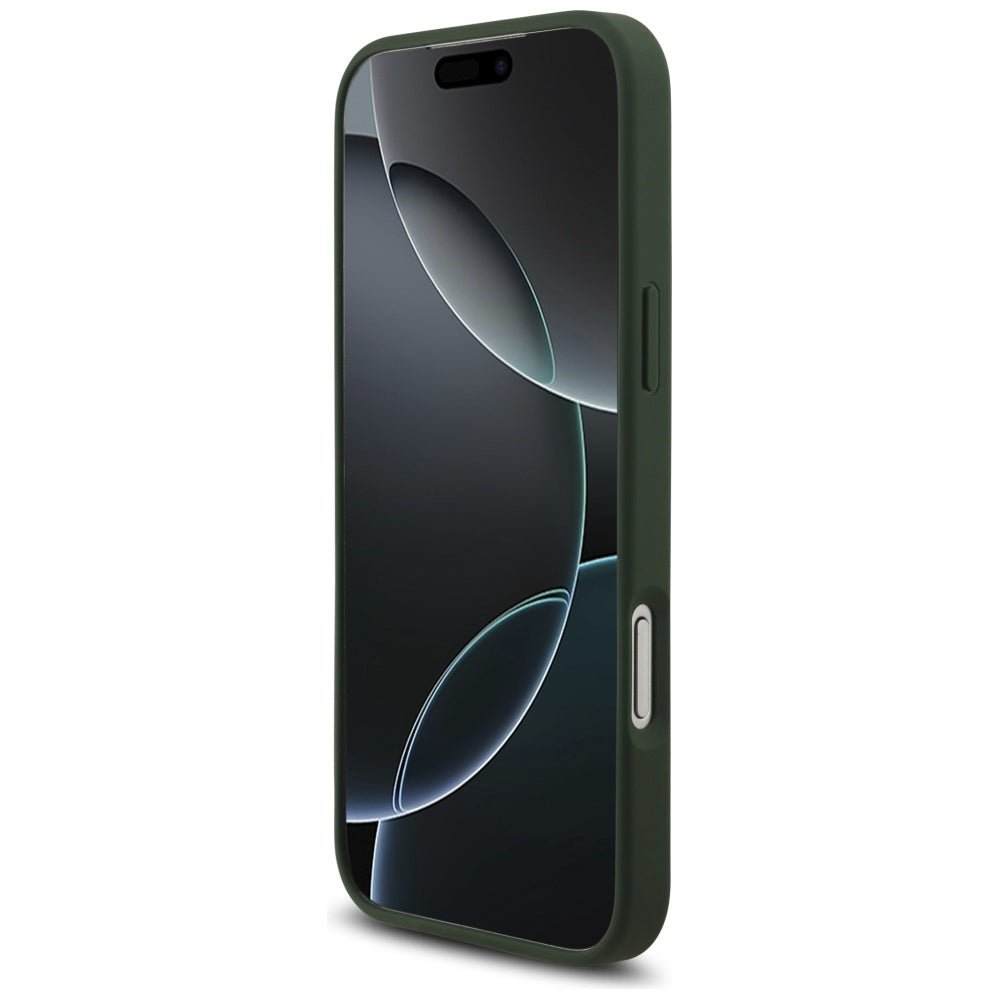 Lacoste iPhone 17 Pro Max - Bliss MagSafe - Σκληρή Θήκη με Πλαίσιο Σιλικόνης και Επένδυση Οικολογικού Δέρματος - Green