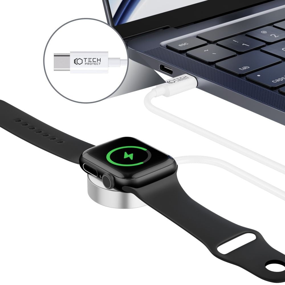 Tech - Protect UltraBoost Καλώδιο Type - C με Μαγνητική Βάση Φόρτισης για Apple Watch - 1.2m - White