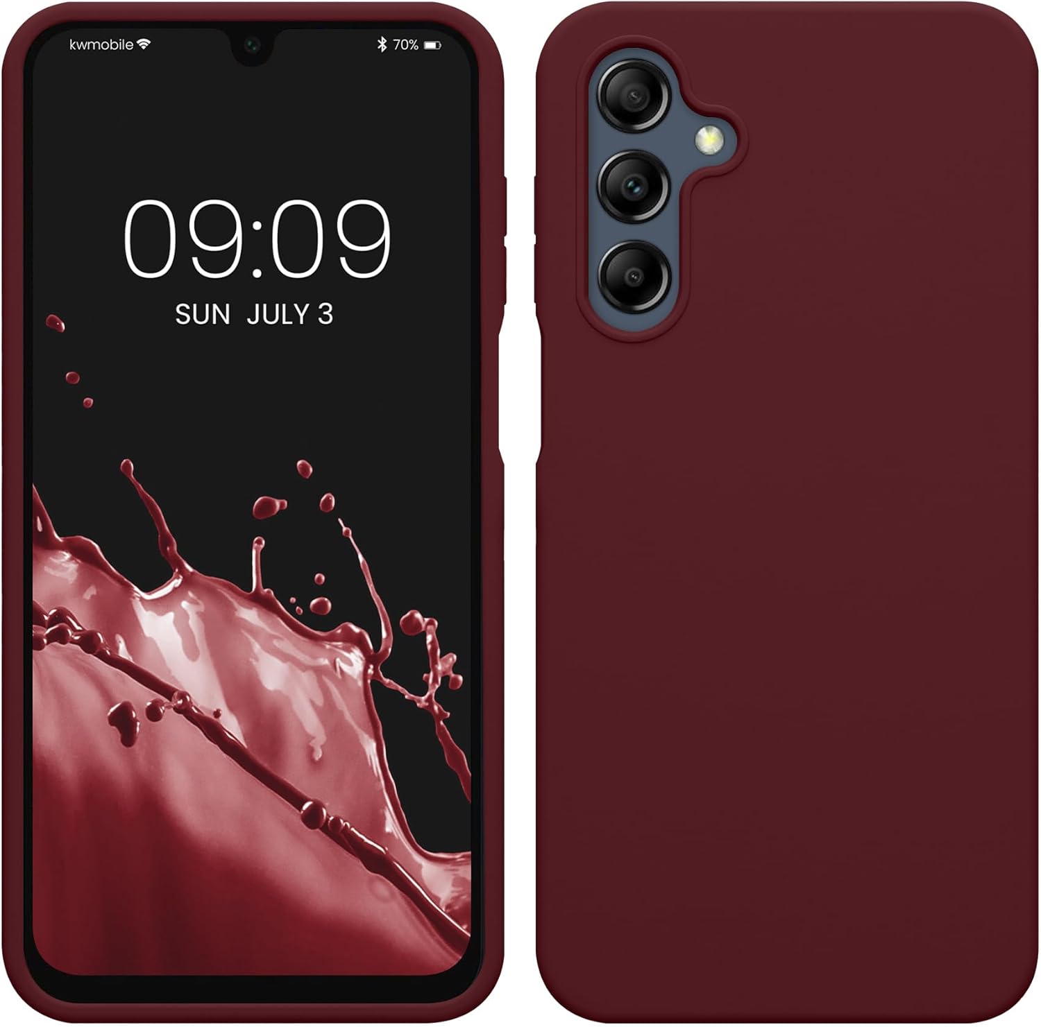 KW Samsung Galaxy A16 4G / A16 5G Θήκη Σιλικόνης Rubberized TPU - Bordeaux Purple