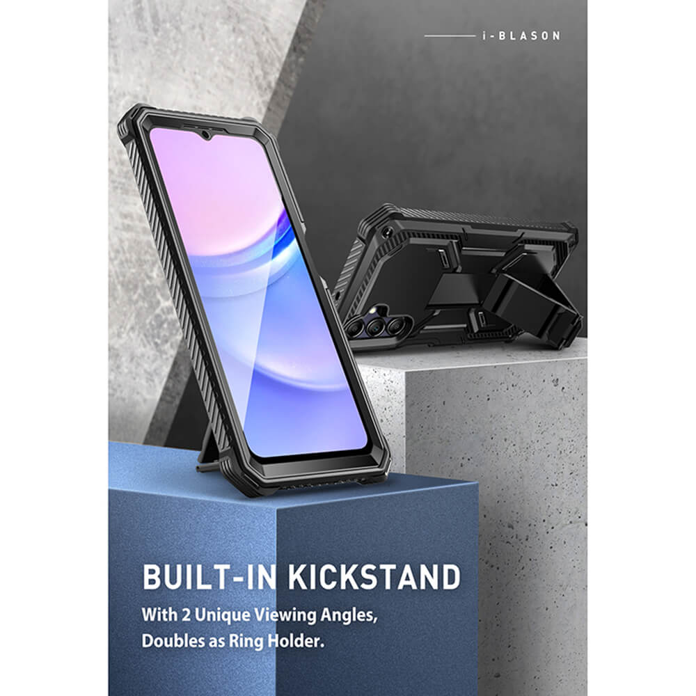 i - Blason Samsung Galaxy A16 4G / A16 5G Armorbox Σκληρή Θήκη με Προστασία Οθόνης και Stand - Black