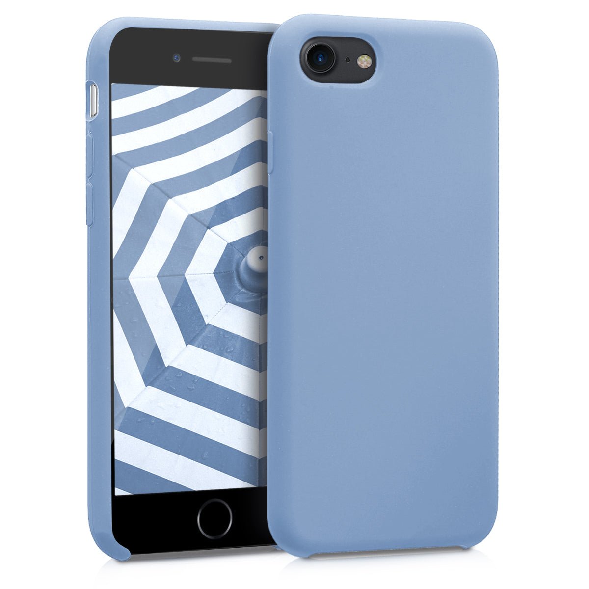 KW iPhone SE 2022 / SE 2020 / 7 / 8 Θήκη Σιλικόνης Rubber TPU - Light Blue Matte - 40225.58