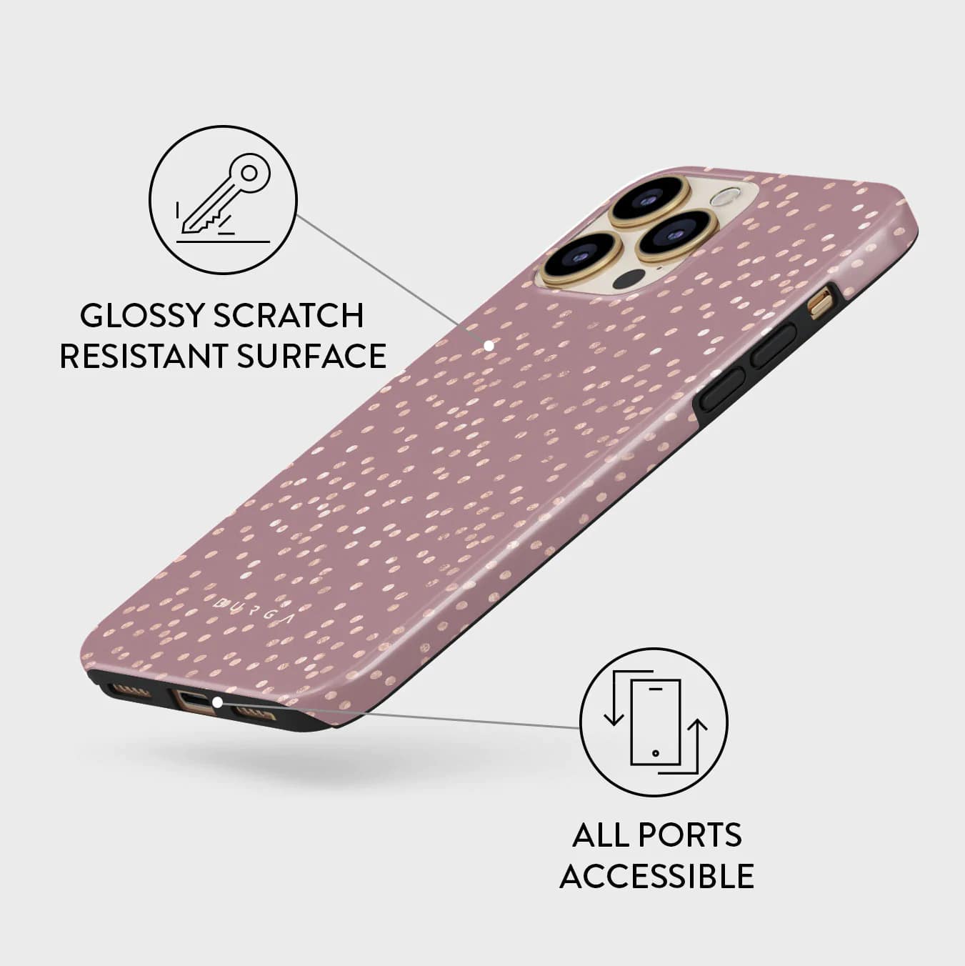 Burga iPhone 14 Pro Max Fashion Tough Σκληρή Θήκη - Hot Cocoa