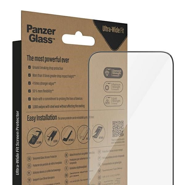 PanzerGlass iPhone 14 Pro Max Ultra - Wide Fit Antibacterial Easy Aligner Full Screen Αντιχαρακτικό Γυαλί Οθόνης - Black