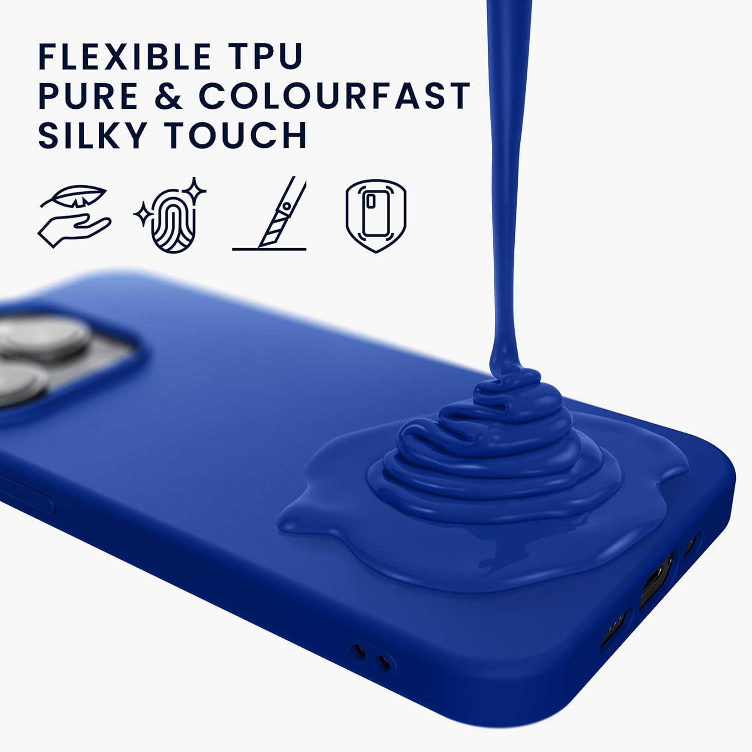 KW iPhone 15 Λεπτή Θήκη Σιλικόνης TPU - Baltic Blue - 61957.134