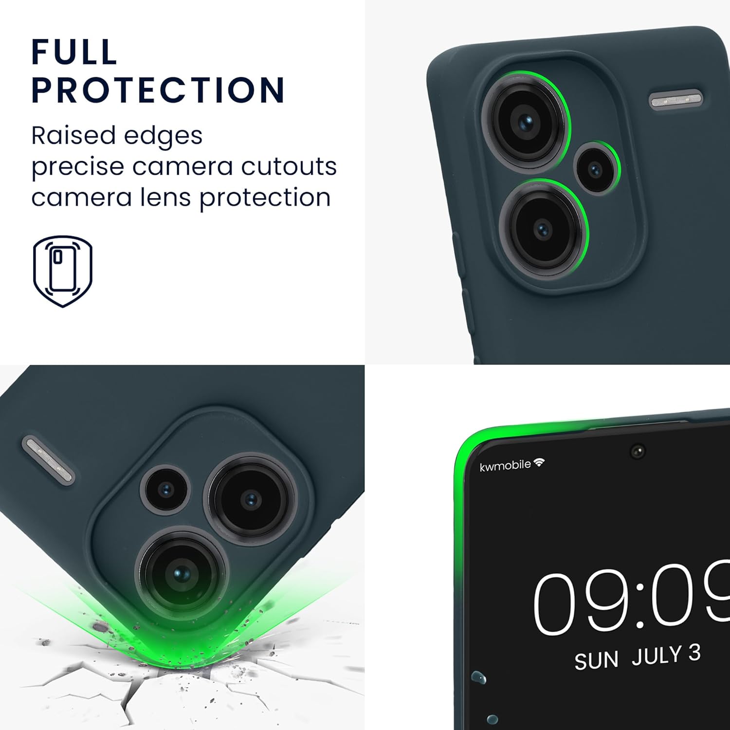 KW Xiaomi Redmi Note 13 Pro+ 5G Λεπτή Θήκη Σιλικόνης Rubberized TPU - Dark Slate