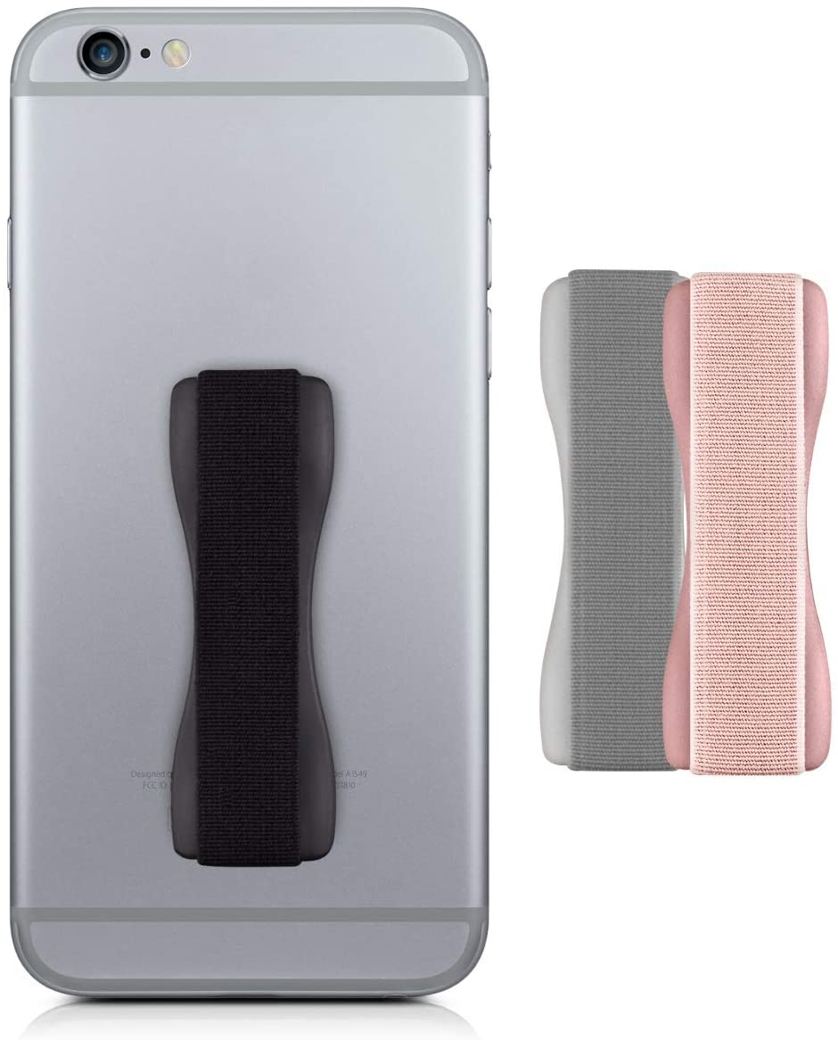 KW Σετ με 3 Finger Holders for Smartphones / iPhones - Αξεσουάρ για Εύκολο Κράτημα με Ένα Χέρι - Black / Grey / Pink - 43997.01