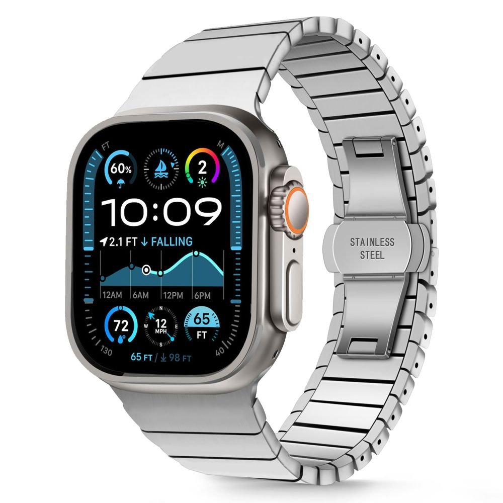 Tech - Protect Λουράκι Apple Watch 8/9/10/11 - SE (1/2/3) - Ultra (1/2/3) – 44/45/46/49mm LinkBand από Ανοξείδωτο Ατσάλι - Silver