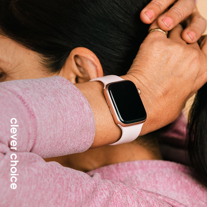 Crong Λουράκι Apple Watch 4/5/6/7/8/9/10/11 - SE (1/2/3) - ULTRA (1/2/3) - 44/45/46/49mm Σιλικόνης - Liquid Strap - Sand Pink