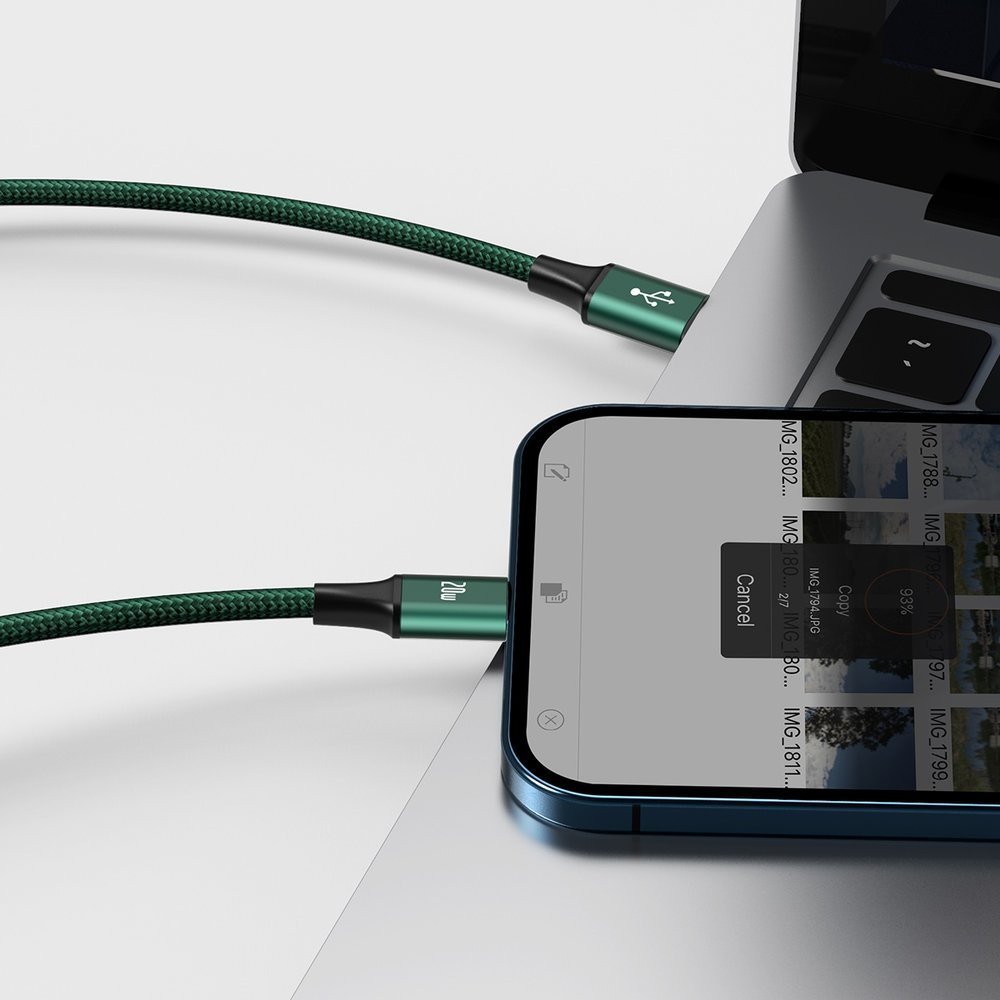 Baseus Rapid 3in1 Καλώδιο Φόρτισης Type - C 20W 1.5m - Micro USB / Lightning / Type - C - Green - CAMLT - SC06