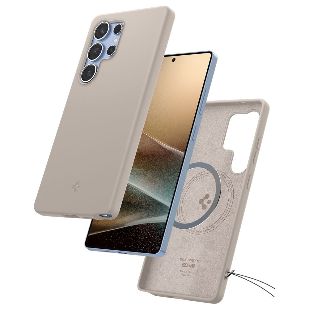 Spigen Samsung Galaxy S25 Ultra - Silicone Fit Mag Θήκη Σιλικόνης με MagSafe - Natural Titanium