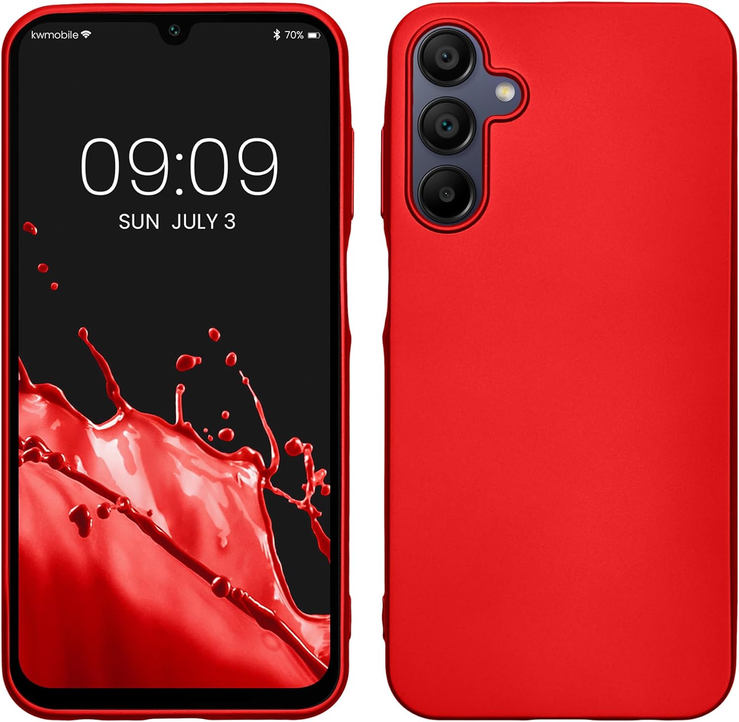 KW Samsung Galaxy A15 4G / A15 5G Θήκη Σιλικόνης TPU - Metallic Dark Red - KWM000021MJ003C