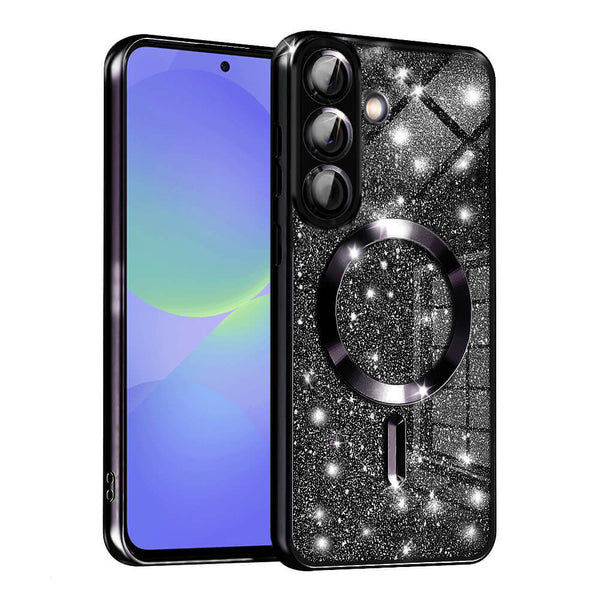 Techsuit Samsung Galaxy A36 5G / A56 5G - Luxury Glitter MagSafe - Θήκη Σιλικόνης - Black