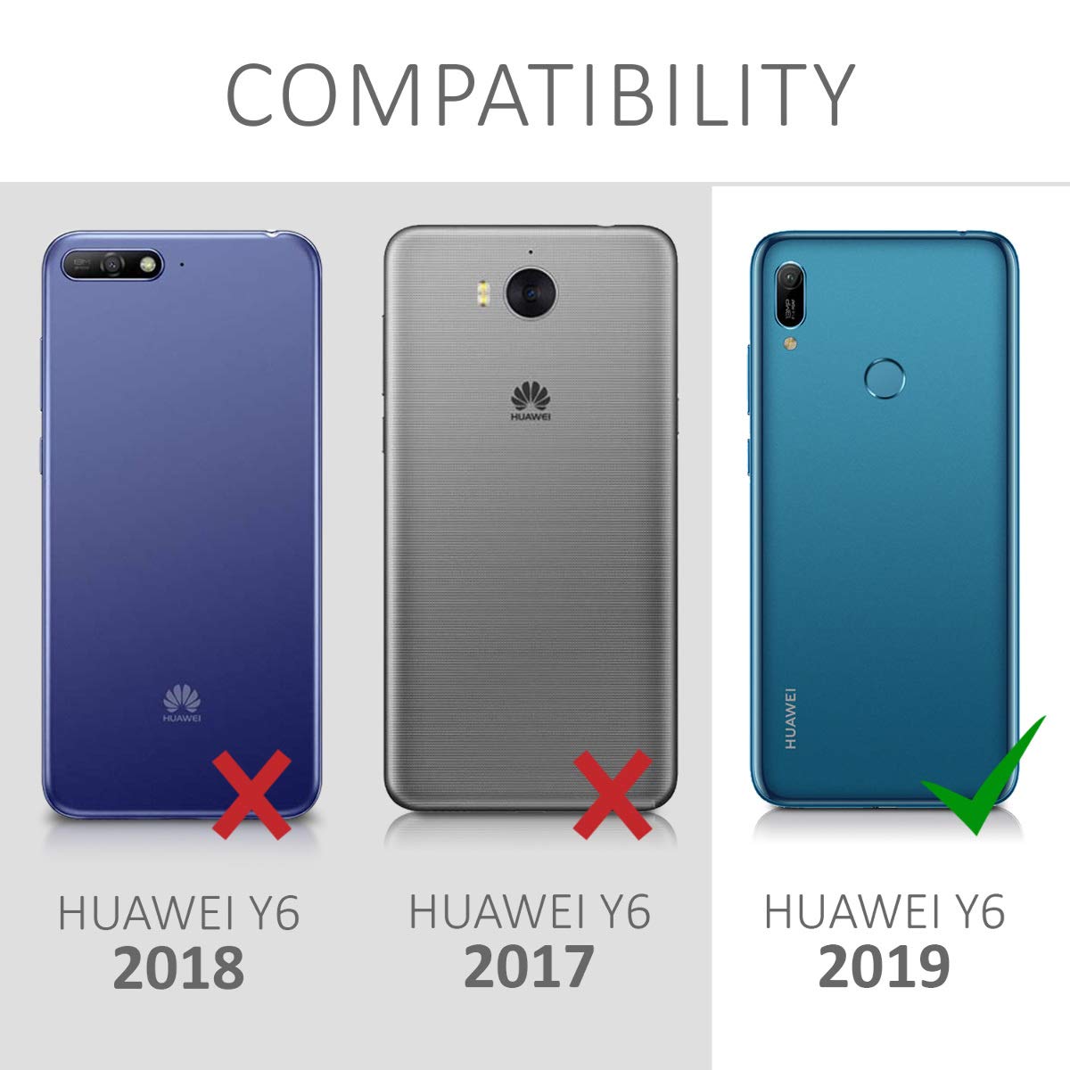KW Huawei Y6 2019 Θήκη Σιλικόνης TPU - Black Matte - 48122.47