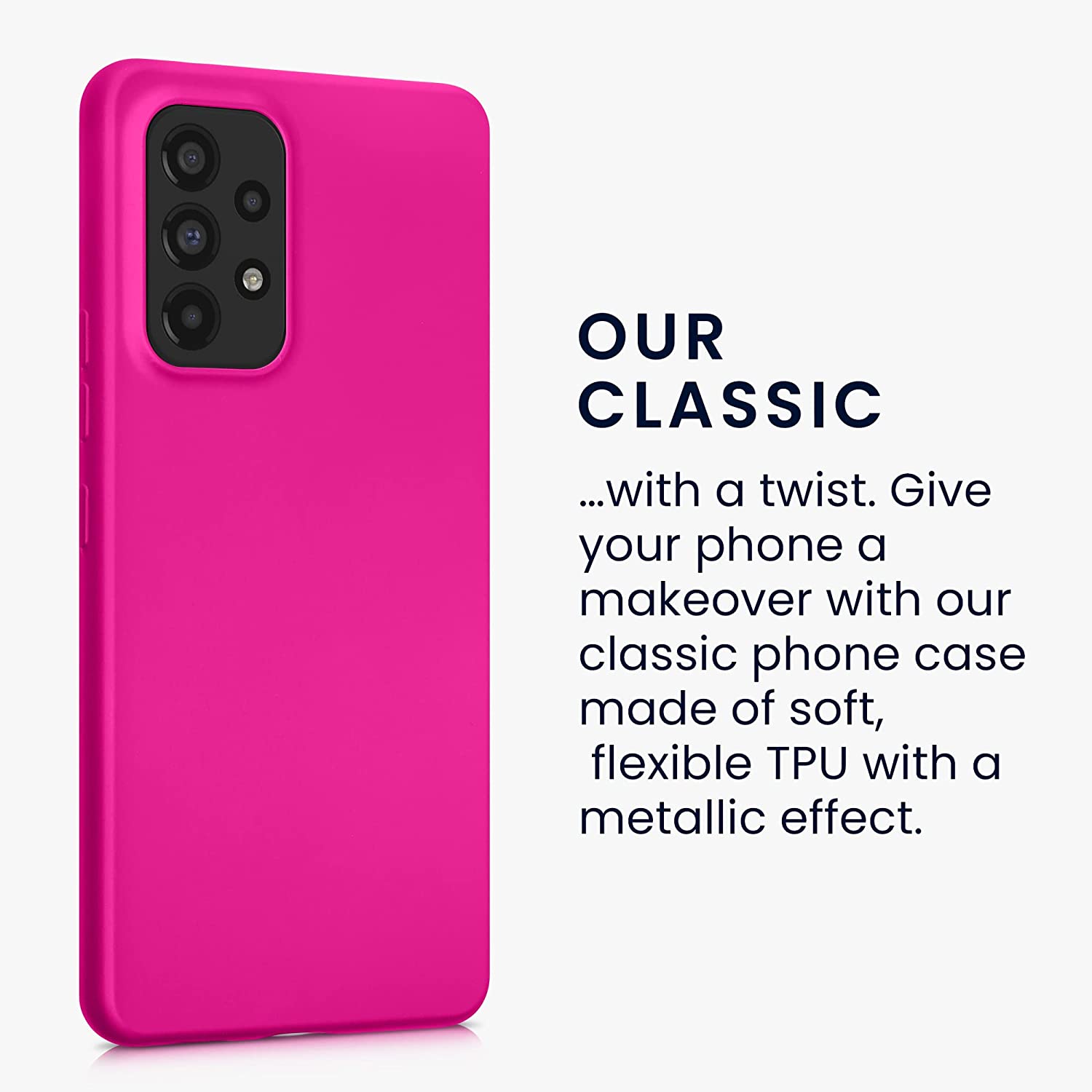KW Samsung Galaxy A53 5G Θήκη Σιλικόνης TPU - Metallic Pink - 57958.65