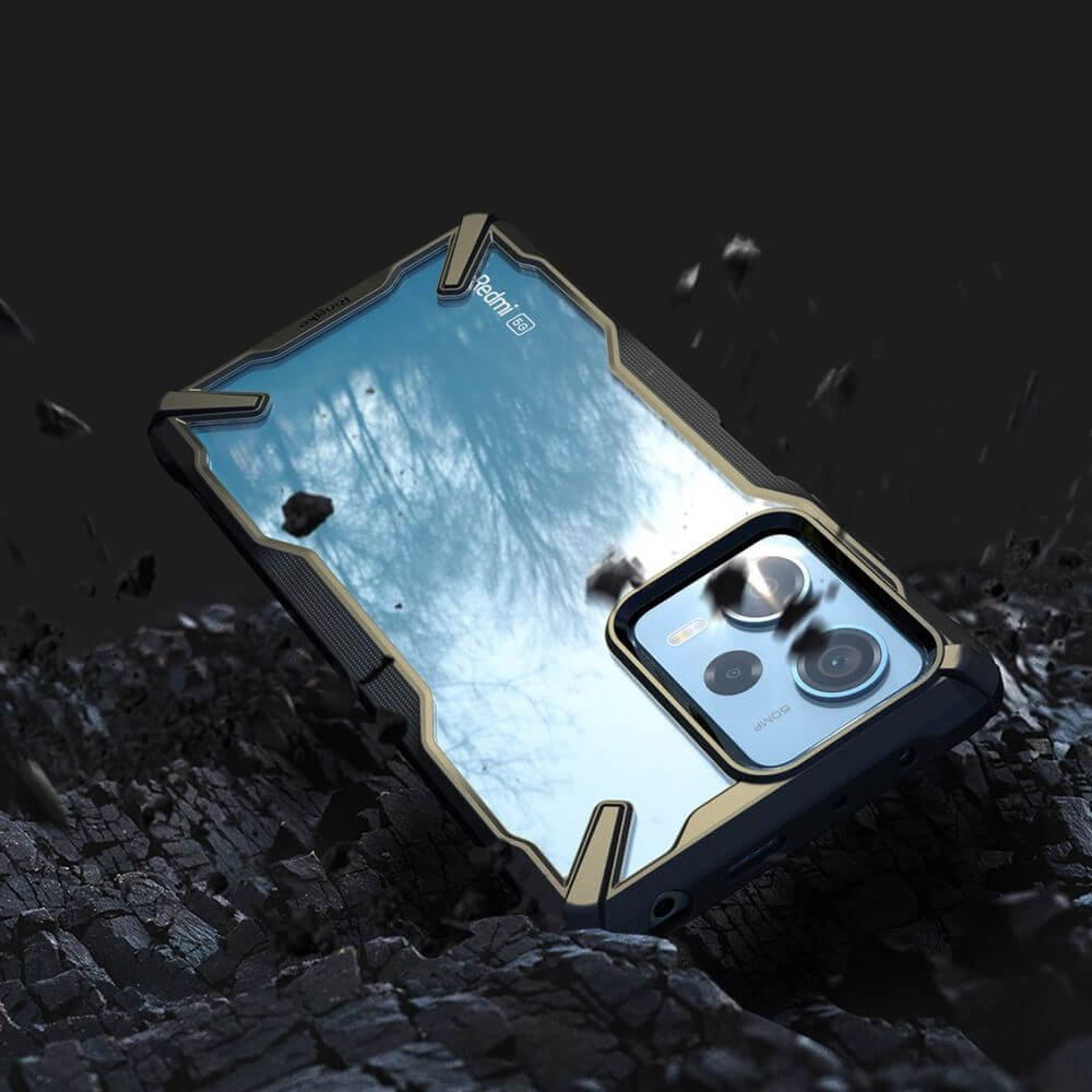 Ringke Xiaomi Redmi Note 12 Pro 5G / Poco X5 Pro 5G Fusion X Σκληρή Θήκη με Πλαίσιο Σιλικόνης - Black