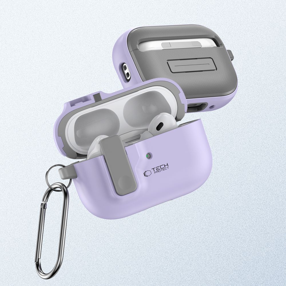 Tech - Protect AirPods Pro 1 / 2 Θήκη από Σκληρό Πλαστικό - Slim Hook - Lavender