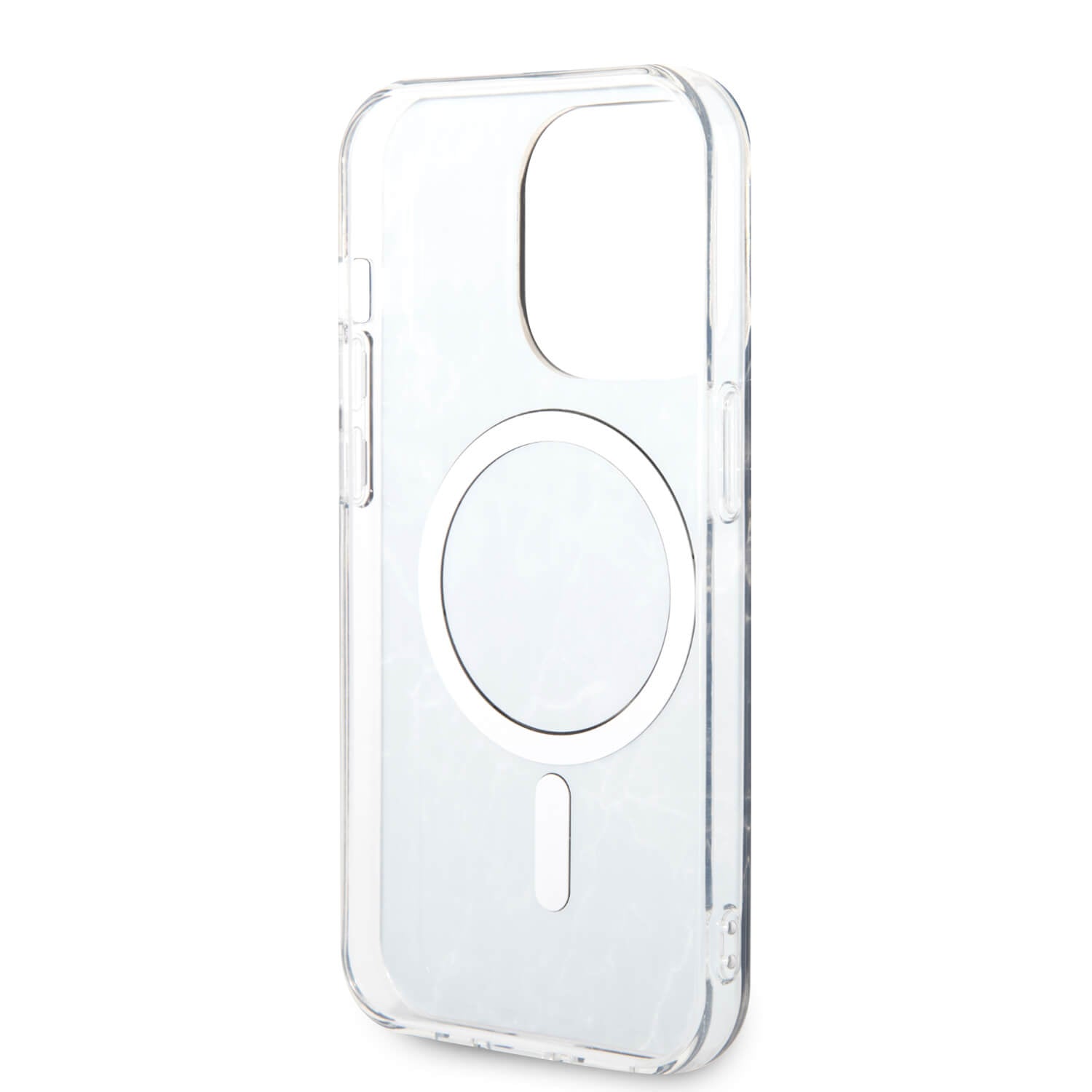 Guess iPhone 14 Pro Max - Bundle Pack MagSafe - Σετ Σκληρή Θήκη με Πλαίσιο Σιλικόνης και Ασύρματος Φορτιστής MagSafe - Design Marble and Gold - Black - GUBPP14XHMEACSK