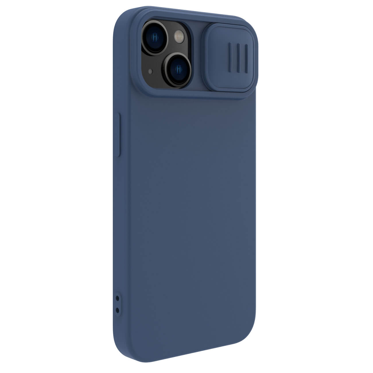 Nillkin iPhone 15 Plus CamShield Silky Θήκη Σιλικόνης με Κάλυμμα για την Κάμερα - Dark Blue
