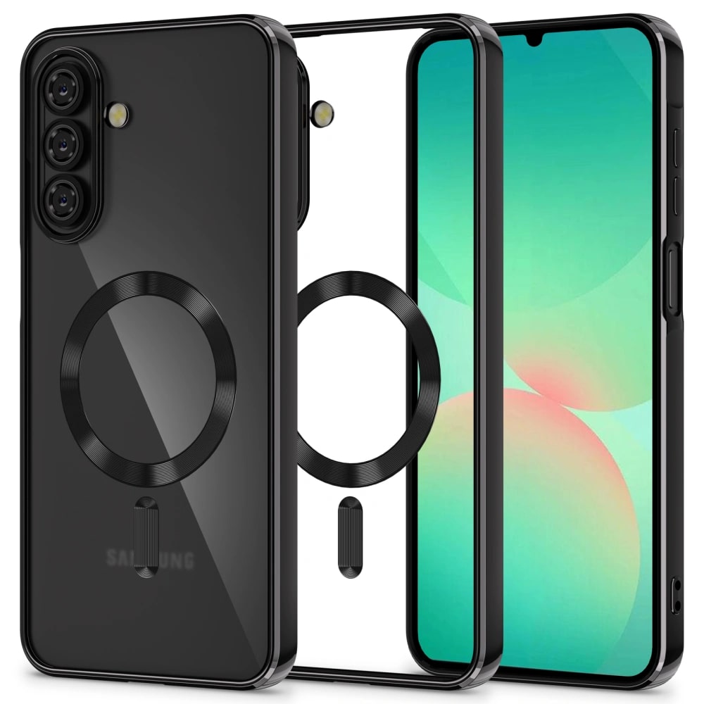 Tech - Protect Samsung Galaxy A26 5G MagFlex Θήκη Σιλικόνης TPU με MagSafe - Διάφανη / Shiny Black