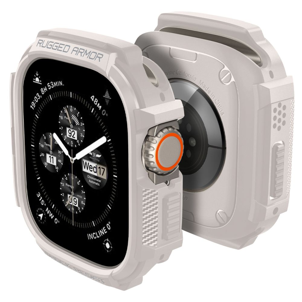 Spigen Θήκη Apple Watch Ultra (1/2/3) - 49mm Rugged Armor - Dune Beige