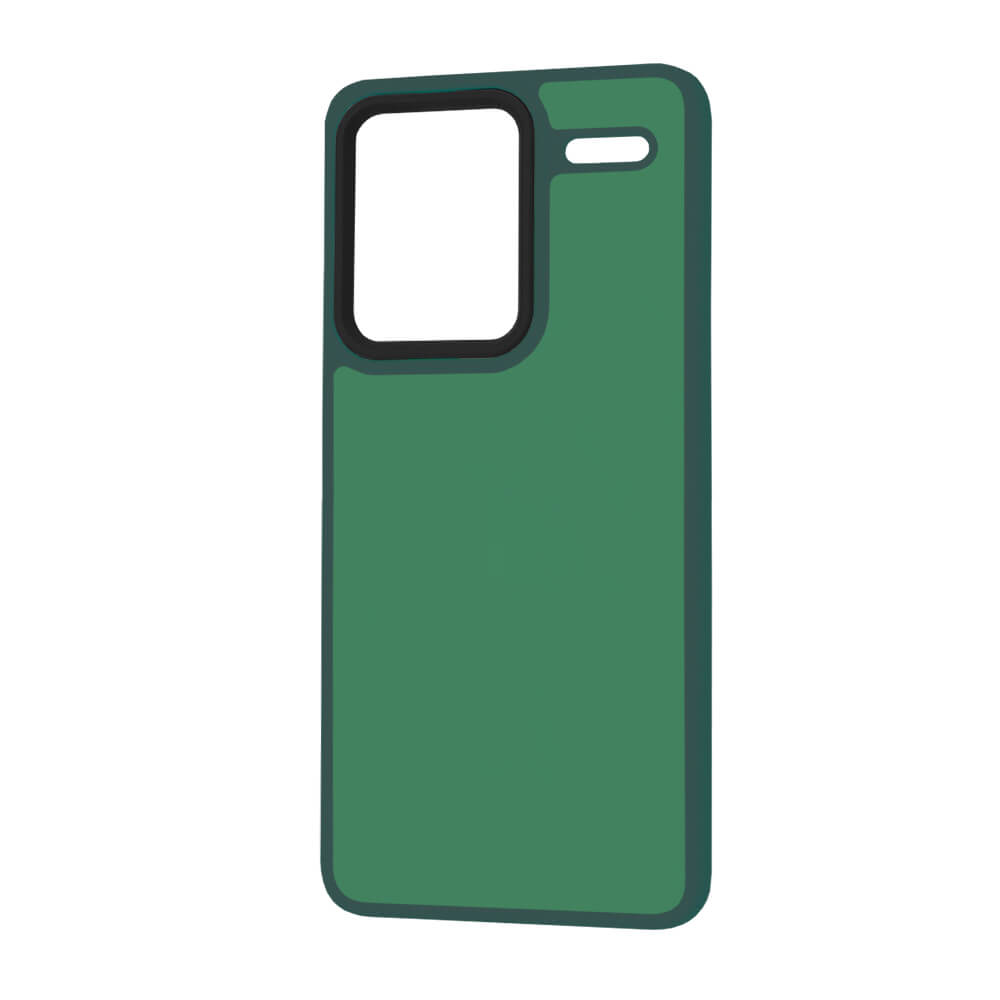 Techsuit Xiaomi Redmi Note 13 Pro+ 5G - HaloFrost Series - Σκληρή Θήκη με Πλαίσιο Σιλικόνης - Midnight Green