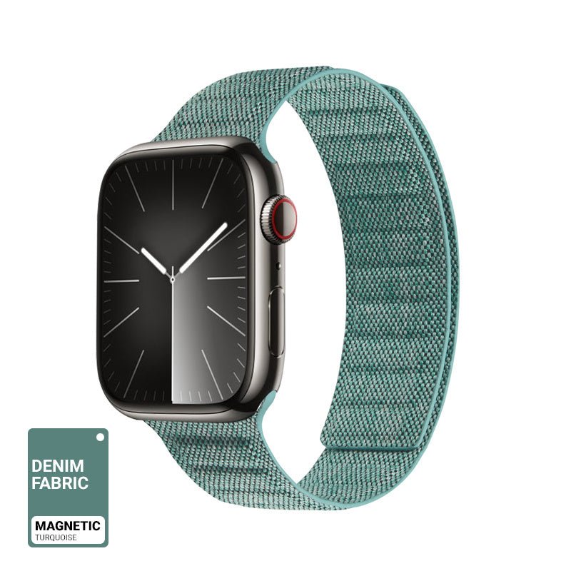 Crong Λουράκι Apple Watch 2/3/4/5/6/7/8/9/10/11 - SE (1/2/3) - 38/40/41/42mm από Νάιλον - Melange - Turquoise Melange