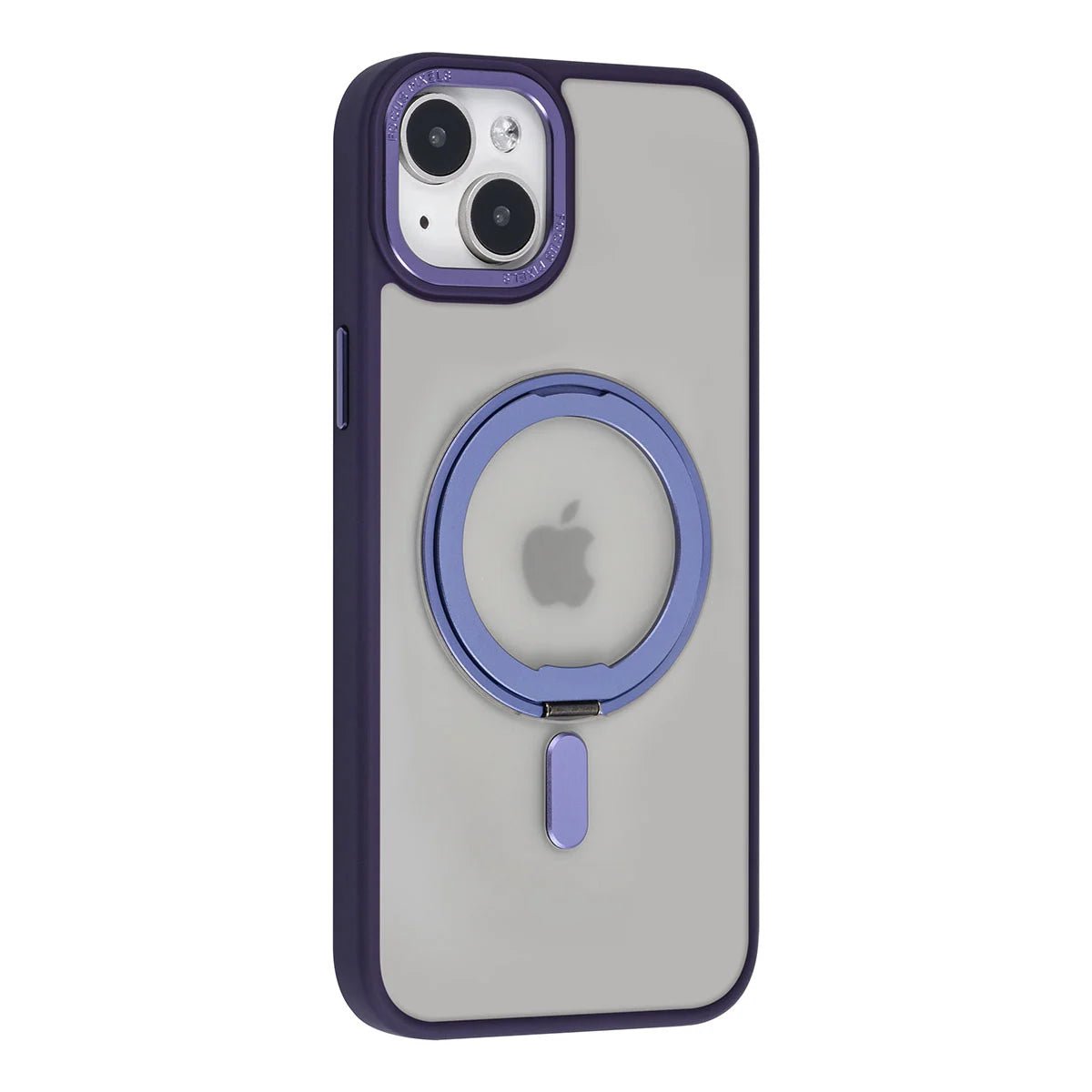 Tuniq iPhone 15 Plus / 14 Plus - Σκληρή MagSafe Θήκη με Περιστρεφόμενο Δαχτυλίδι Συγκράτησης - Ημιδιαφανή / Μοβ