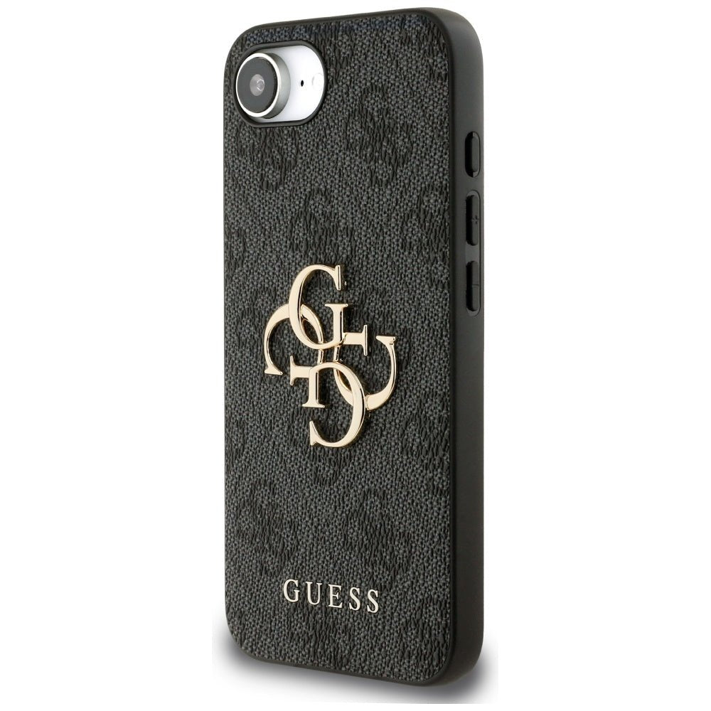 Guess iPhone 16e - 4G Big Logo - Θήκη με Επένδυση Συνθετικού Δέρματος - Black - GUHCPSE44GMGGR