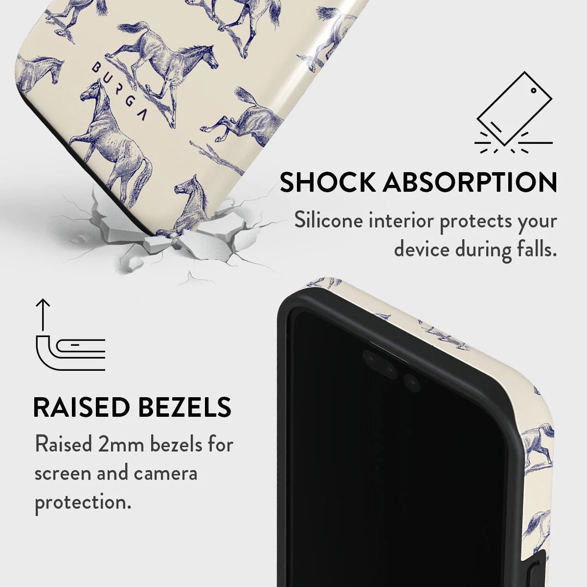 Burga iPhone 15 Pro Fashion Tough MagSafe Σκληρή Θήκη με MagSafe - Derby Race