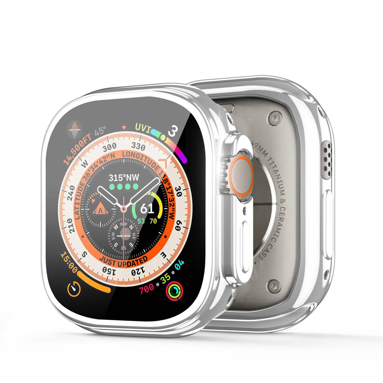 Dux Ducis Θήκη Apple Watch Ultra (1/2/3) - 49mm Samo Case Σιλικόνης - Silver