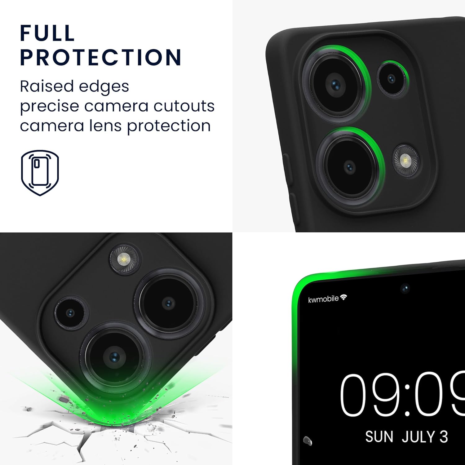 KW Xiaomi Redmi Note 13 Pro 4G Λεπτή Θήκη Σιλικόνης Rubberized TPU - Black