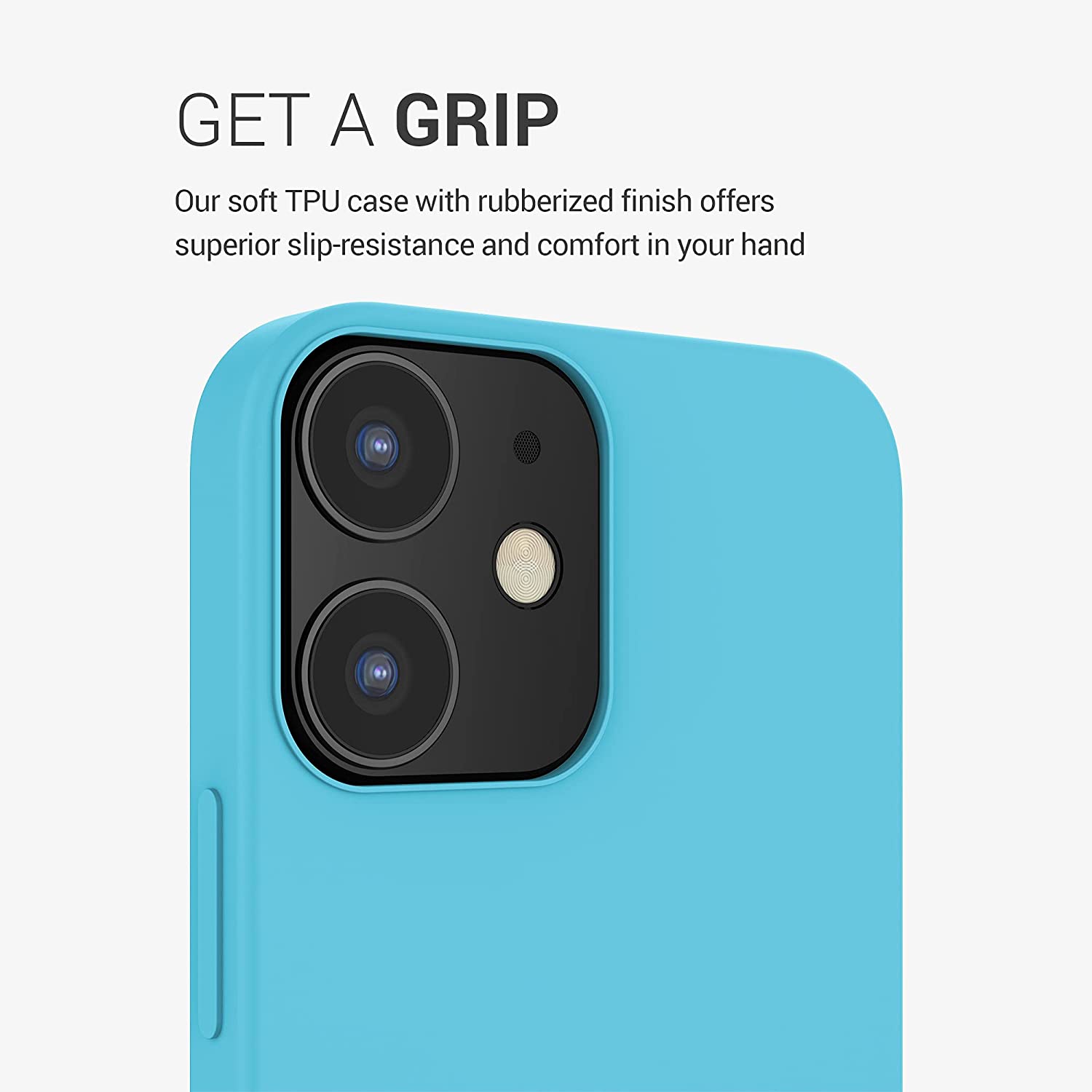 KW iPhone 12 / iPhone 12 Pro Θήκη Σιλικόνης Rubber TPU - Sea Blue - 52641.223