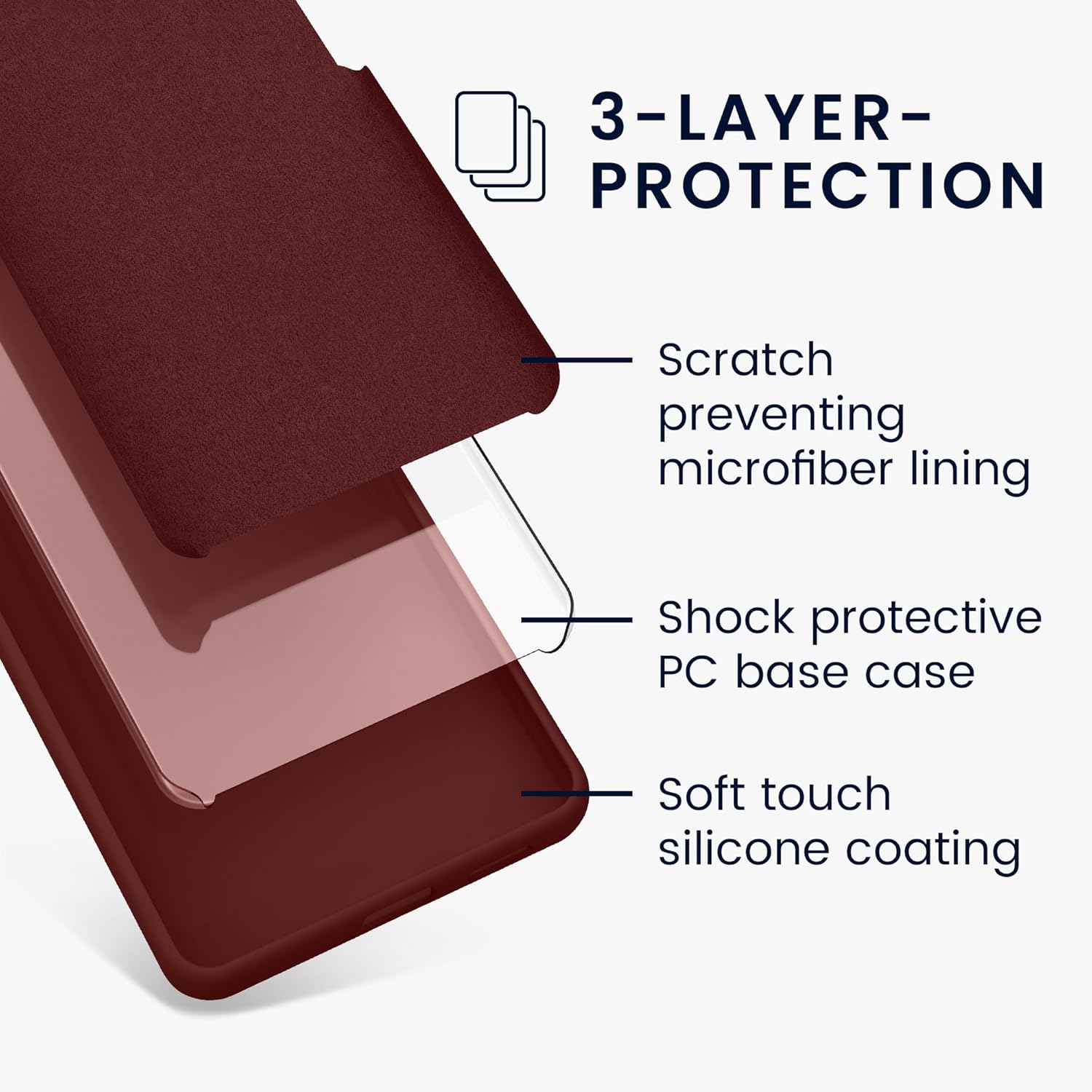 KW iPhone 15 Pro Max Θήκη Σιλικόνης Rubberized TPU - Tawny Red