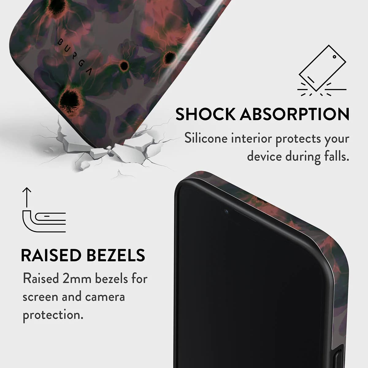 Burga iPhone 13 Pro Fashion Tough Σκληρή Θήκη - Volcanic Garden
