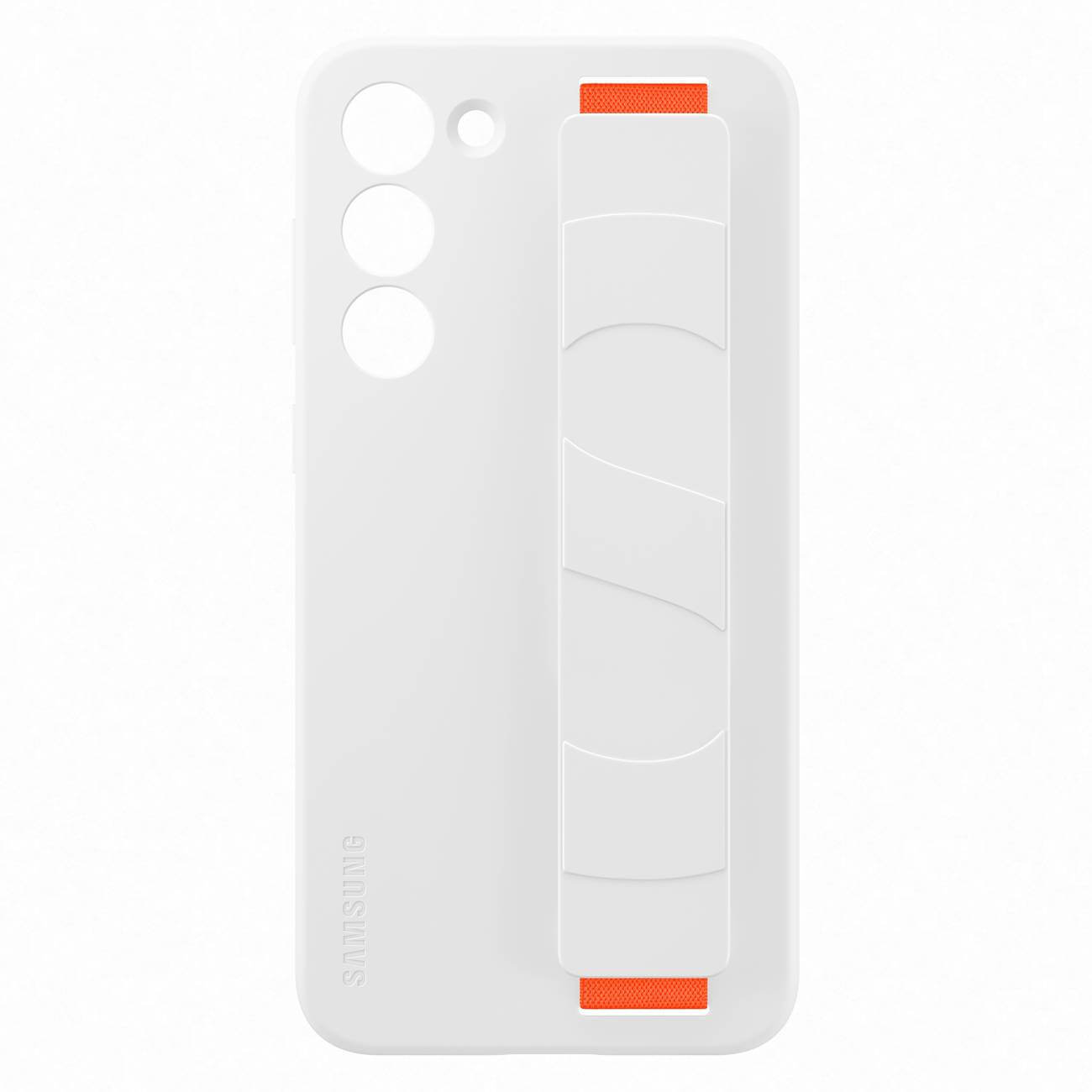 Samsung Silicone Grip Cover Samsung Galaxy S23+ Θήκη Σιλικόνης με Finger Holder - White - EF - GS916TWEGWW