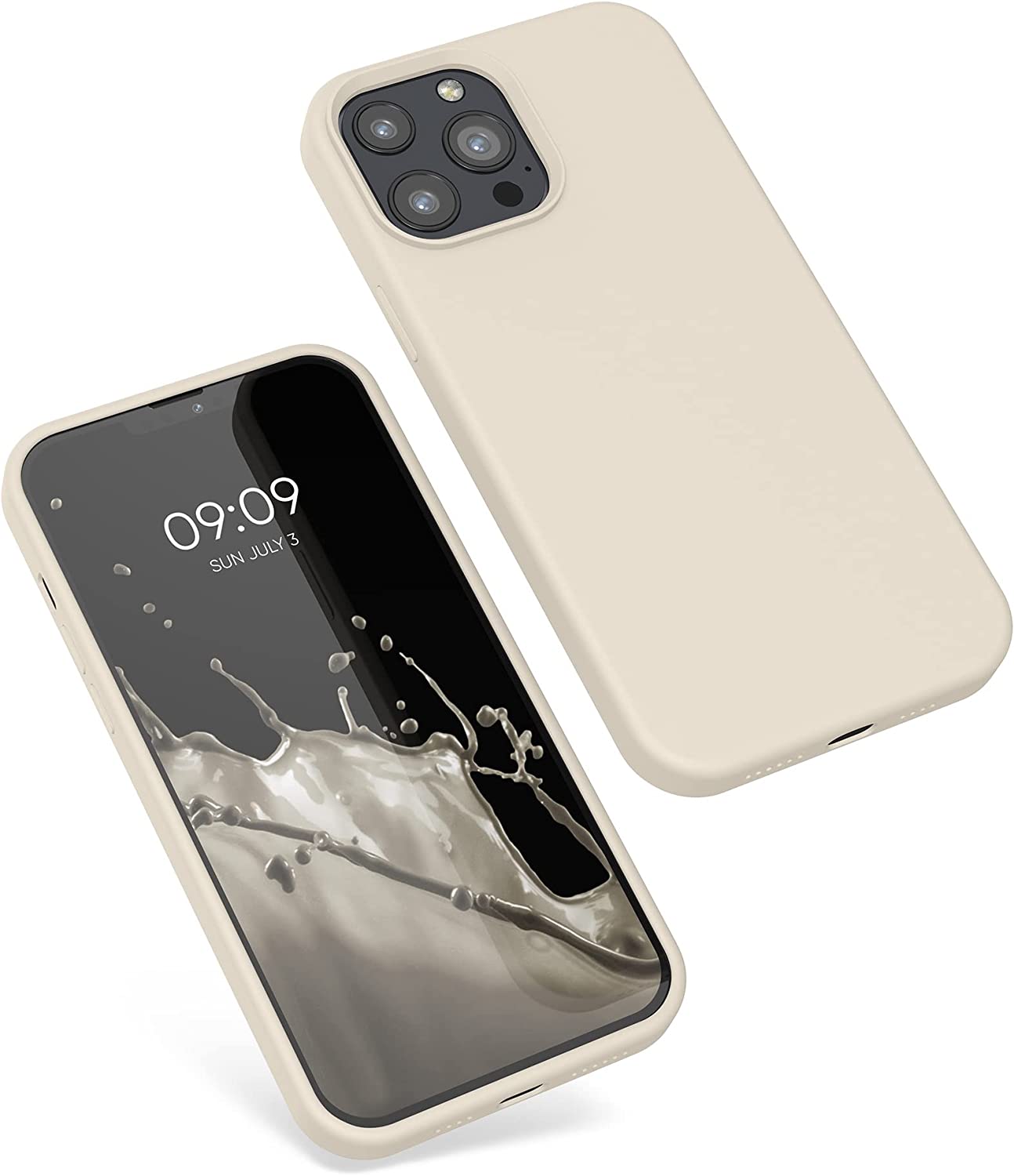 KW iPhone 13 Pro Max Θήκη Σιλικόνης Rubberized TPU - Cream - 55881.16