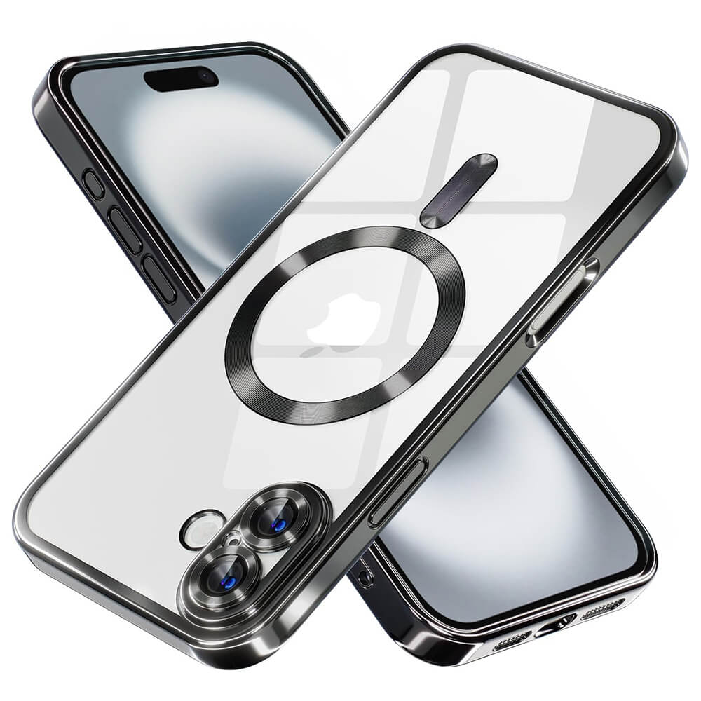 Techsuit iPhone 16 - Luxury Crystal MagSafe - Θήκη Σιλικόνης - Black