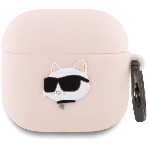 Karl Lagerfeld AirPods 4 Θήκη Σιλικόνης - Silicone Choupette Head 3D - Pink