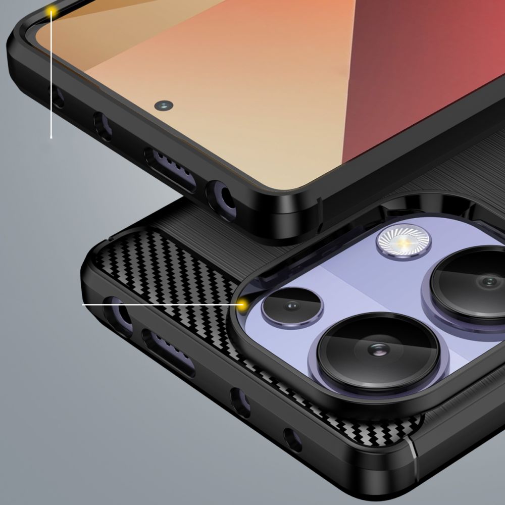 Tech - Protect Xiaomi Redmi Note 13 Pro 4G Carbon TPU Θήκη Σιλικόνης - Black