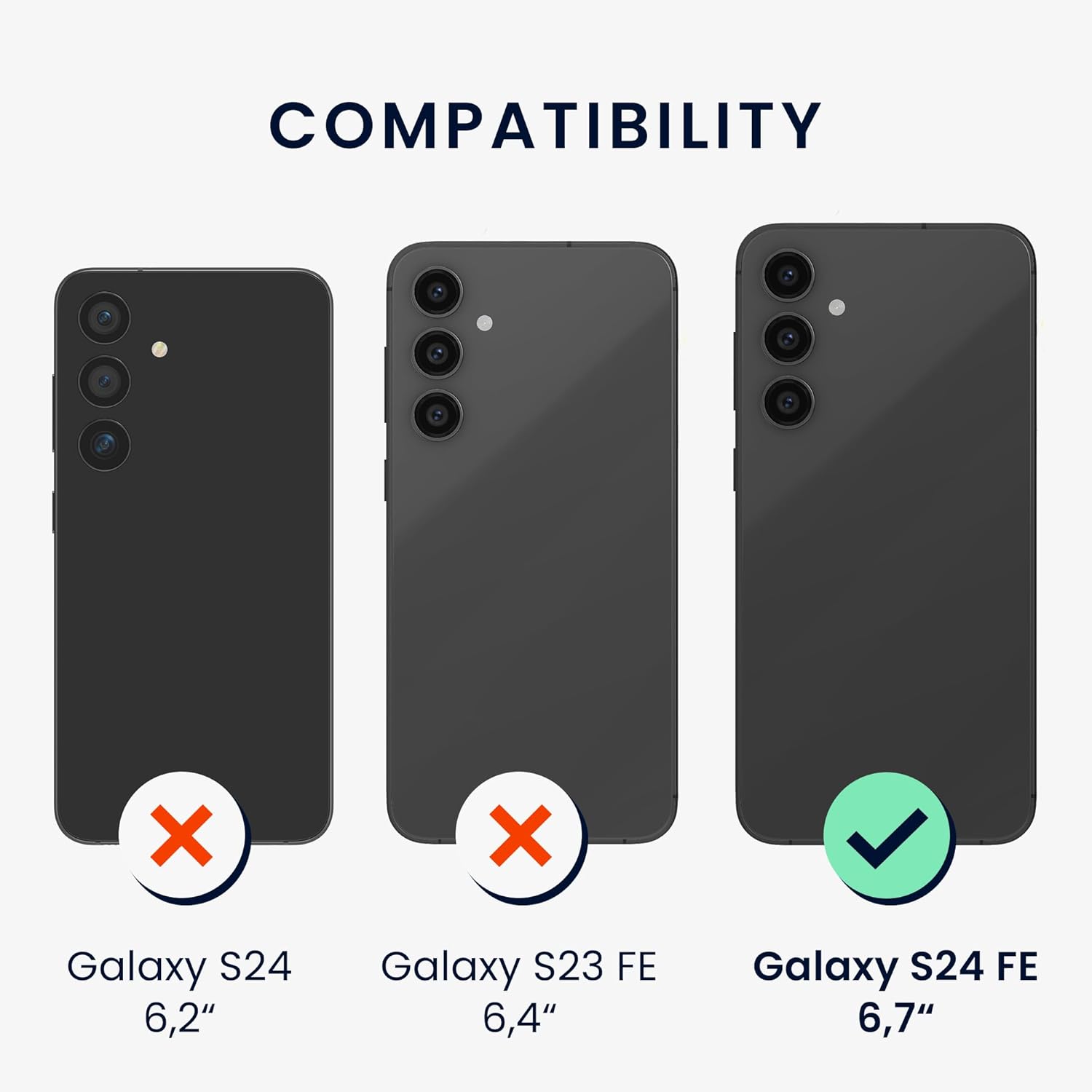 KW Samsung Galaxy S24 FE Θήκη Σιλικόνης Rubberized TPU - Dark Slate