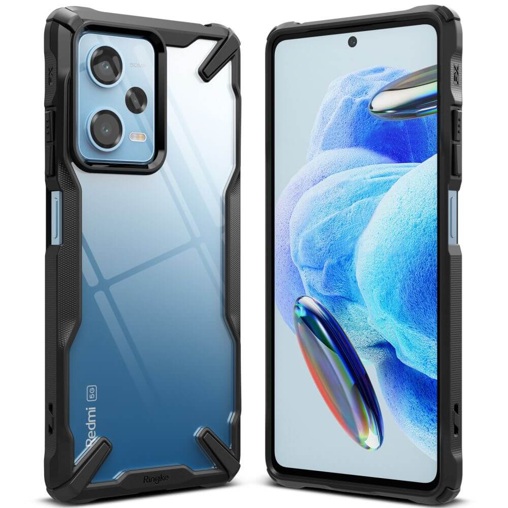 Ringke Xiaomi Redmi Note 12 Pro 5G / Poco X5 Pro 5G Fusion X Σκληρή Θήκη με Πλαίσιο Σιλικόνης - Black