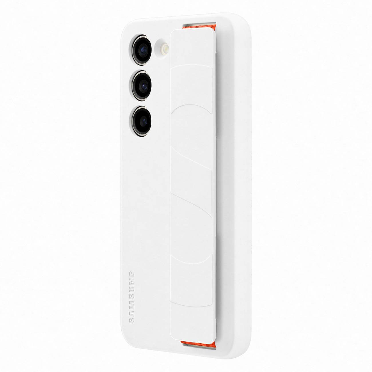 Samsung Silicone Grip Cover Samsung Galaxy S23 Θήκη Σιλικόνης με Finger Holder - White - EF - GS911TWEGWW