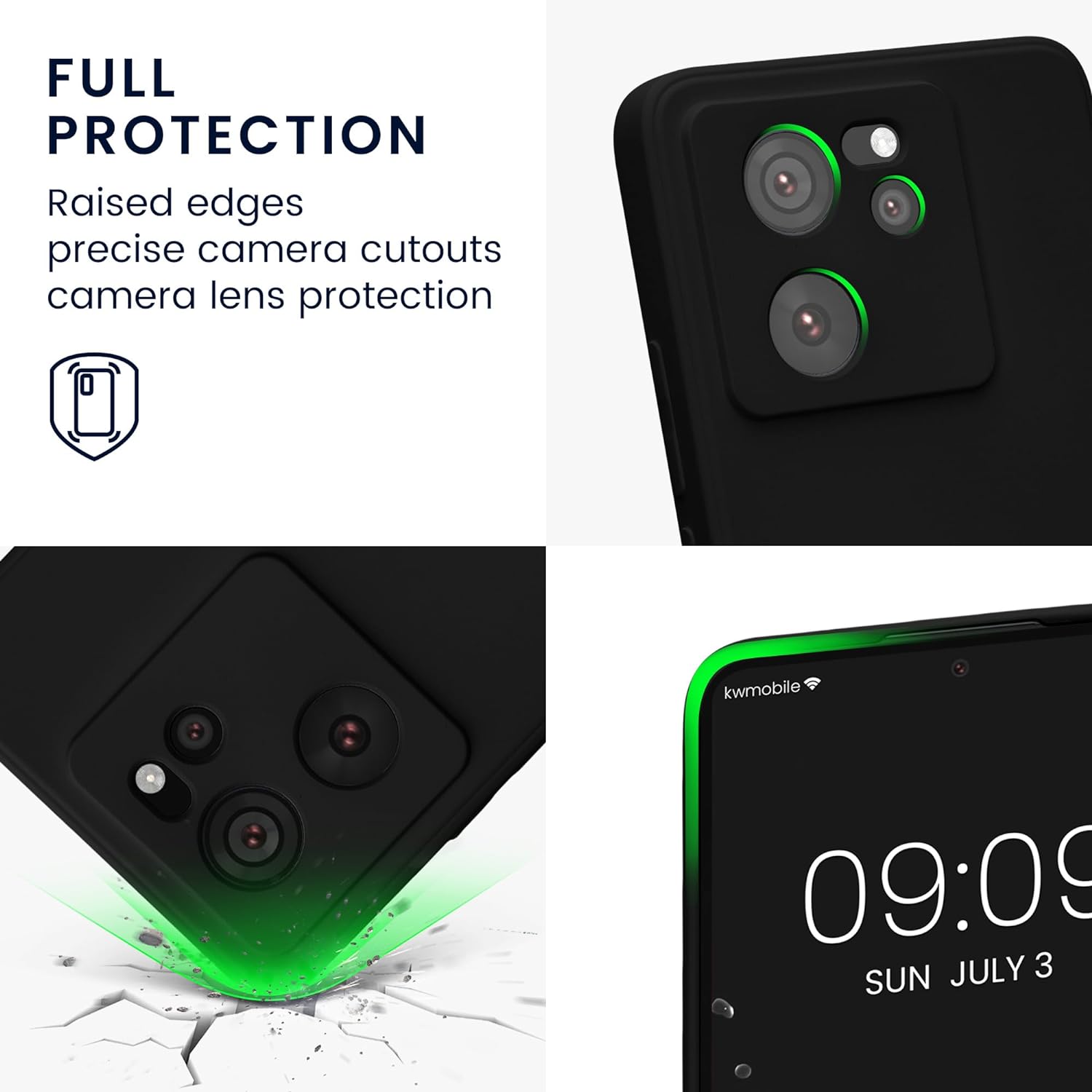 KW Xiaomi 13T / 13T Pro Λεπτή Θήκη Σιλικόνης Rubberized TPU - Black