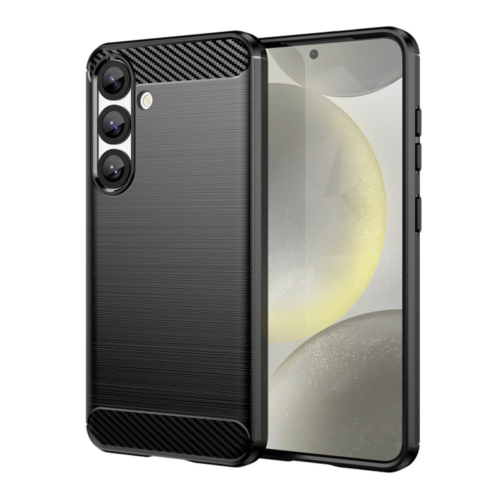 Techsuit Samsung Galaxy S25 Carbon Silicone Θήκη Σιλικόνης TPU - Black